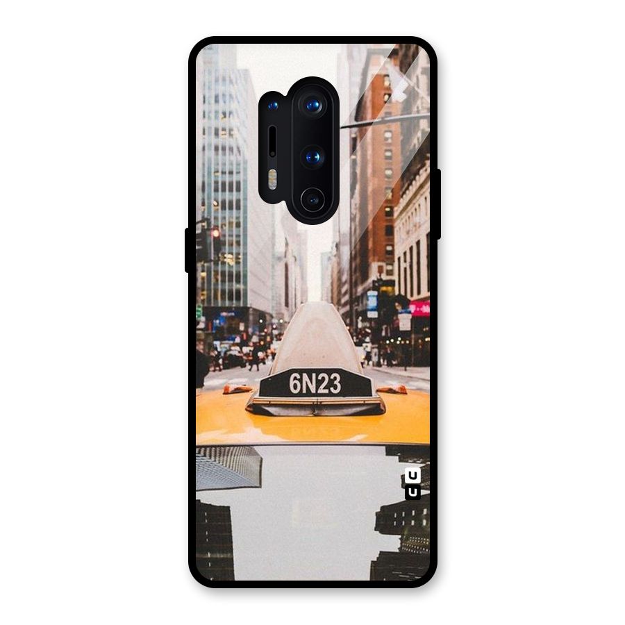 City Taxi Glass Back Case for OnePlus 8 Pro