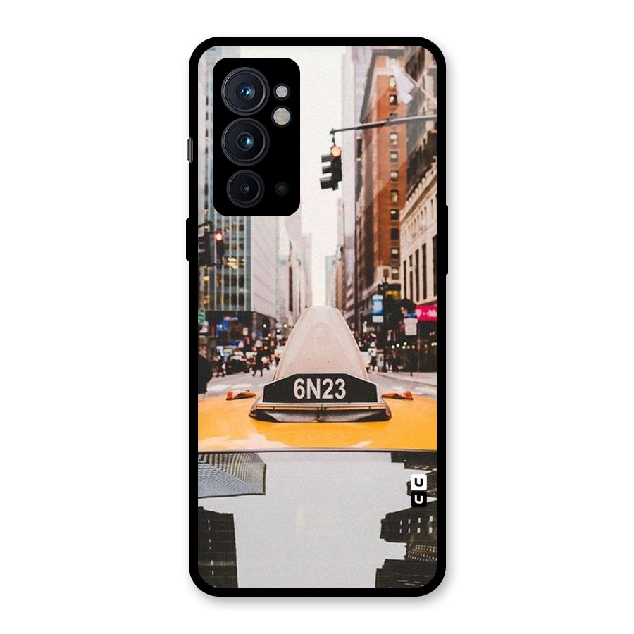 City Taxi Glass Back Case for OnePlus 9RT 5G