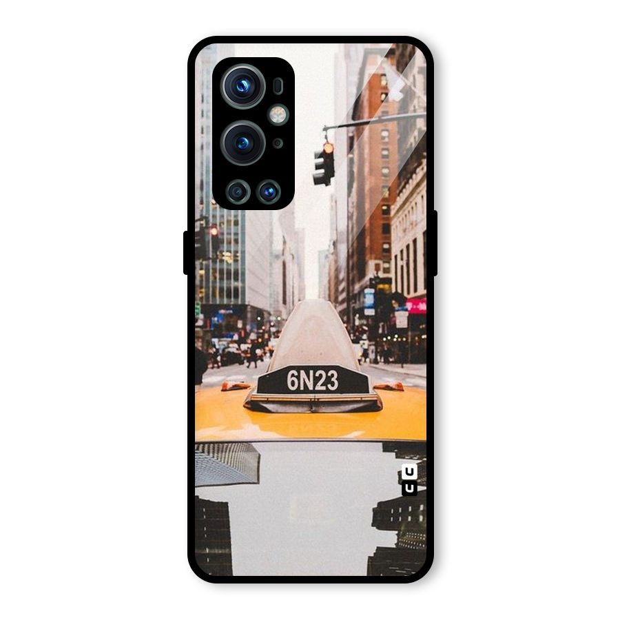 City Taxi Glass Back Case for OnePlus 9 Pro