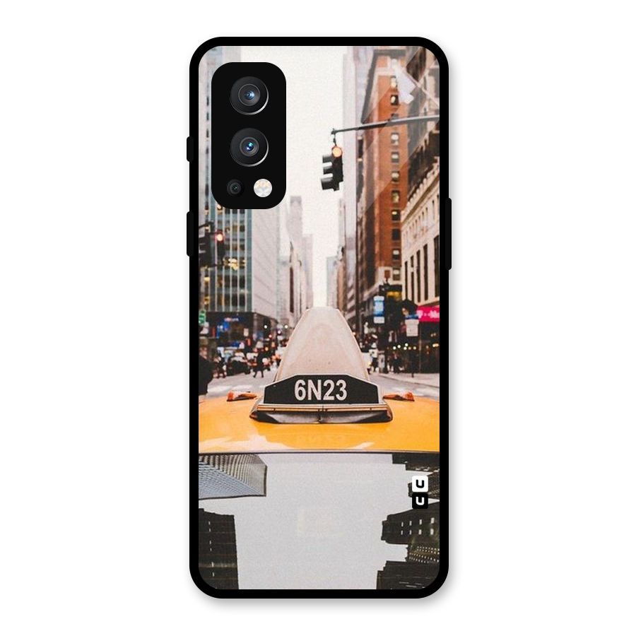 City Taxi Glass Back Case for OnePlus Nord 2 5G