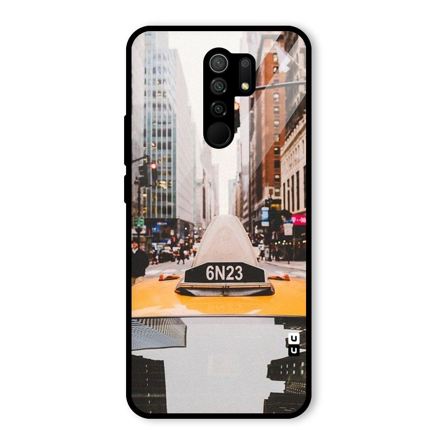 City Taxi Glass Back Case for Poco M2