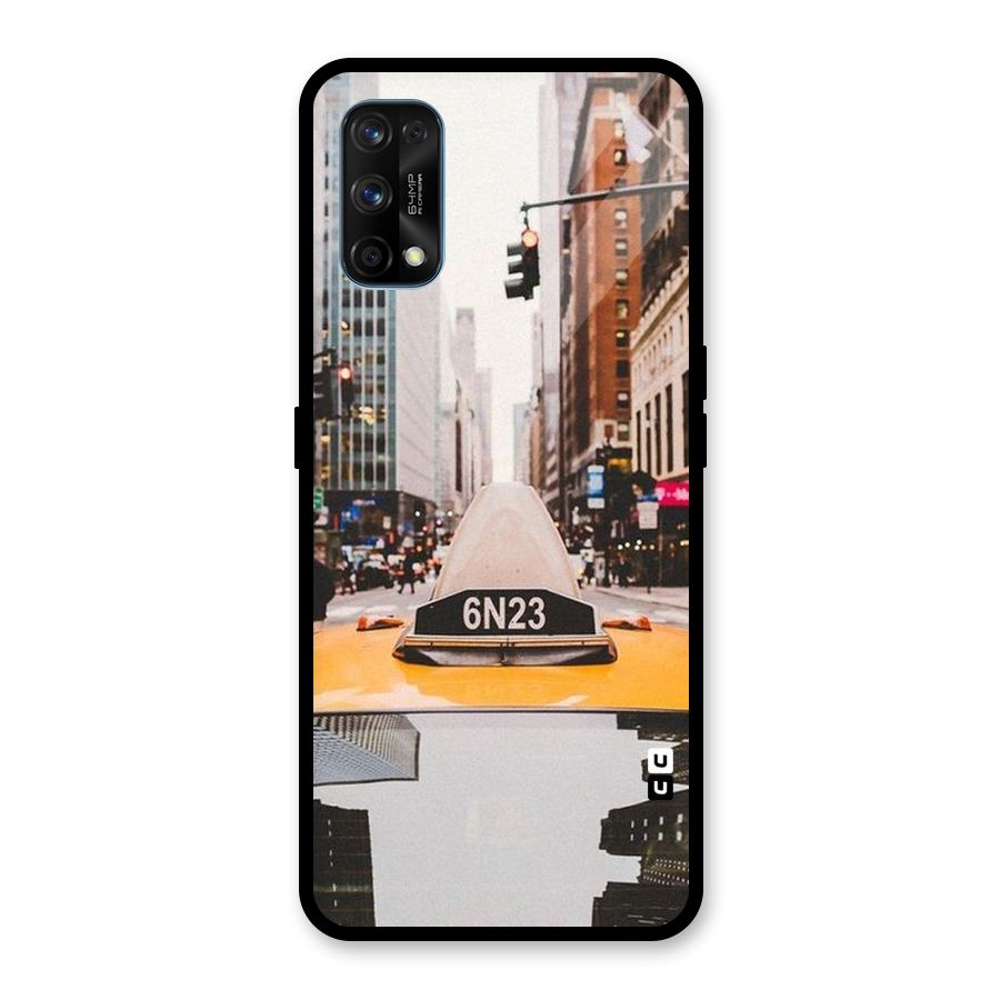 City Taxi Glass Back Case for Realme 7 Pro