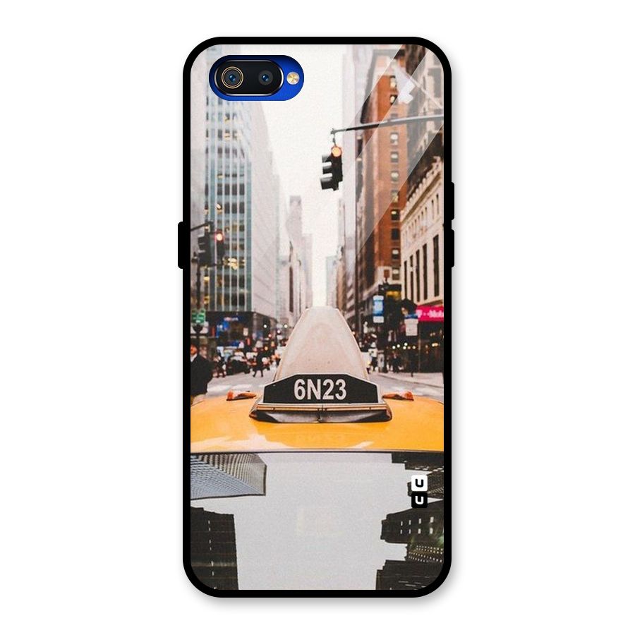 City Taxi Glass Back Case for Realme C2