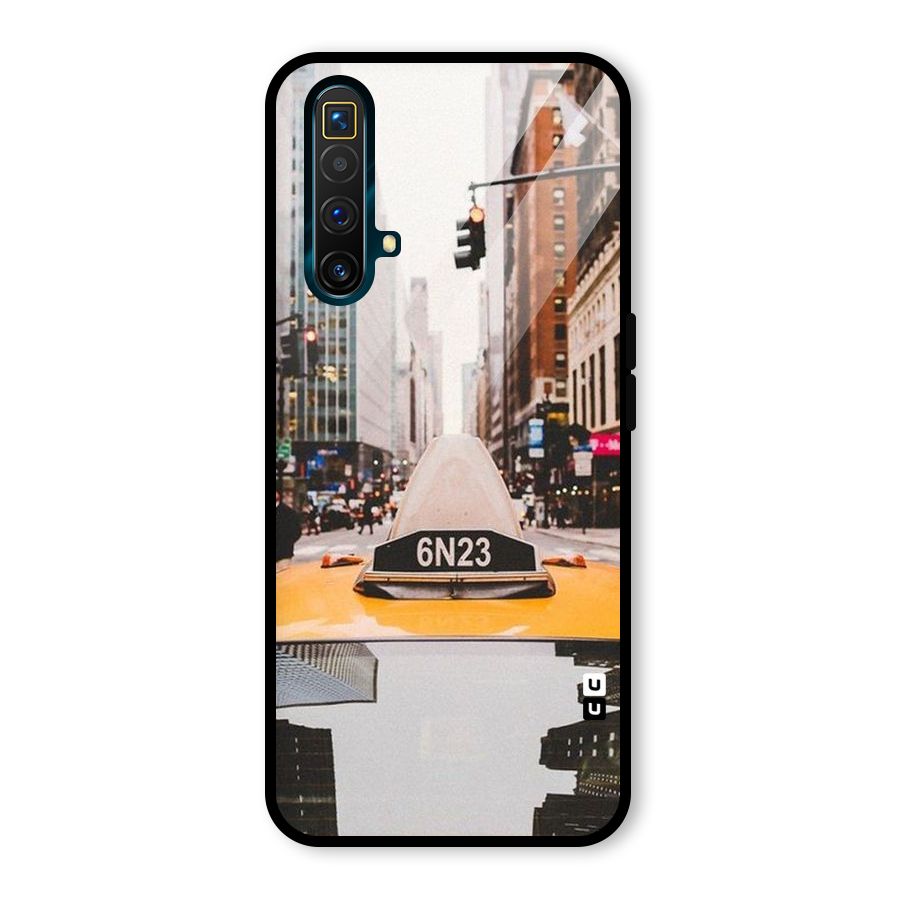 City Taxi Glass Back Case for Realme X3