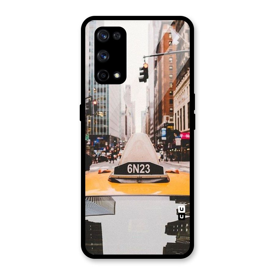 City Taxi Glass Back Case for Realme X7 Pro