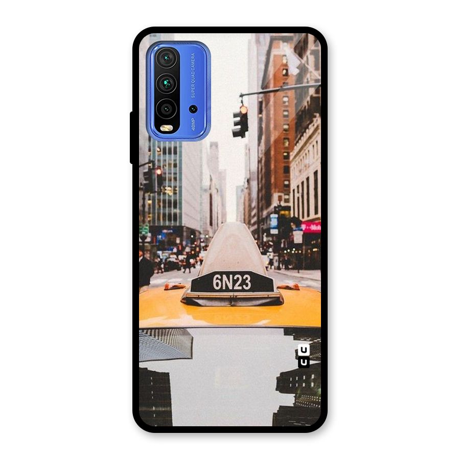 City Taxi Glass Back Case for Redmi 9 Power