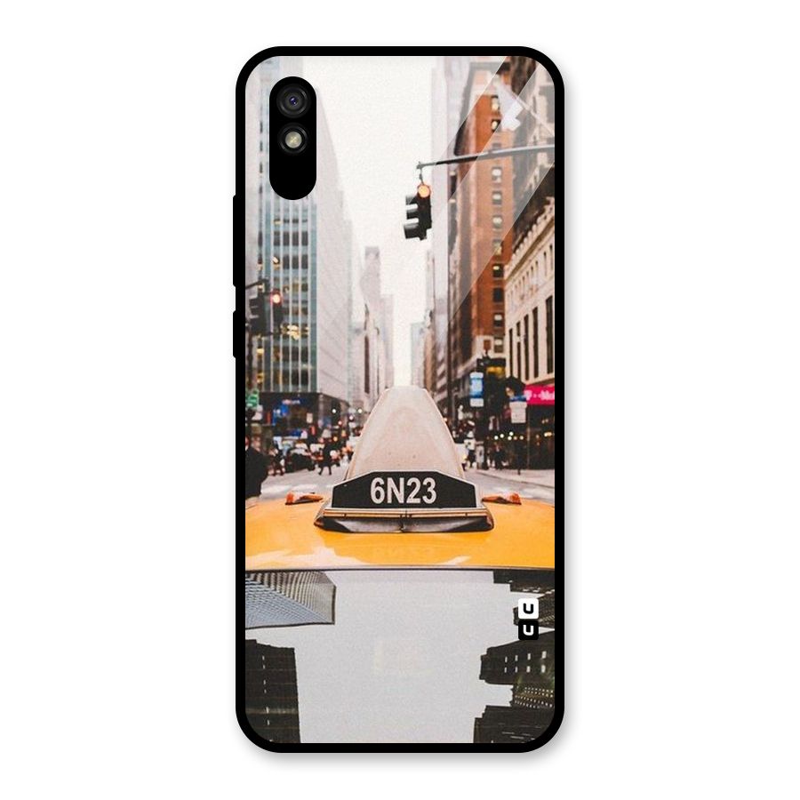 City Taxi Glass Back Case for Redmi 9i