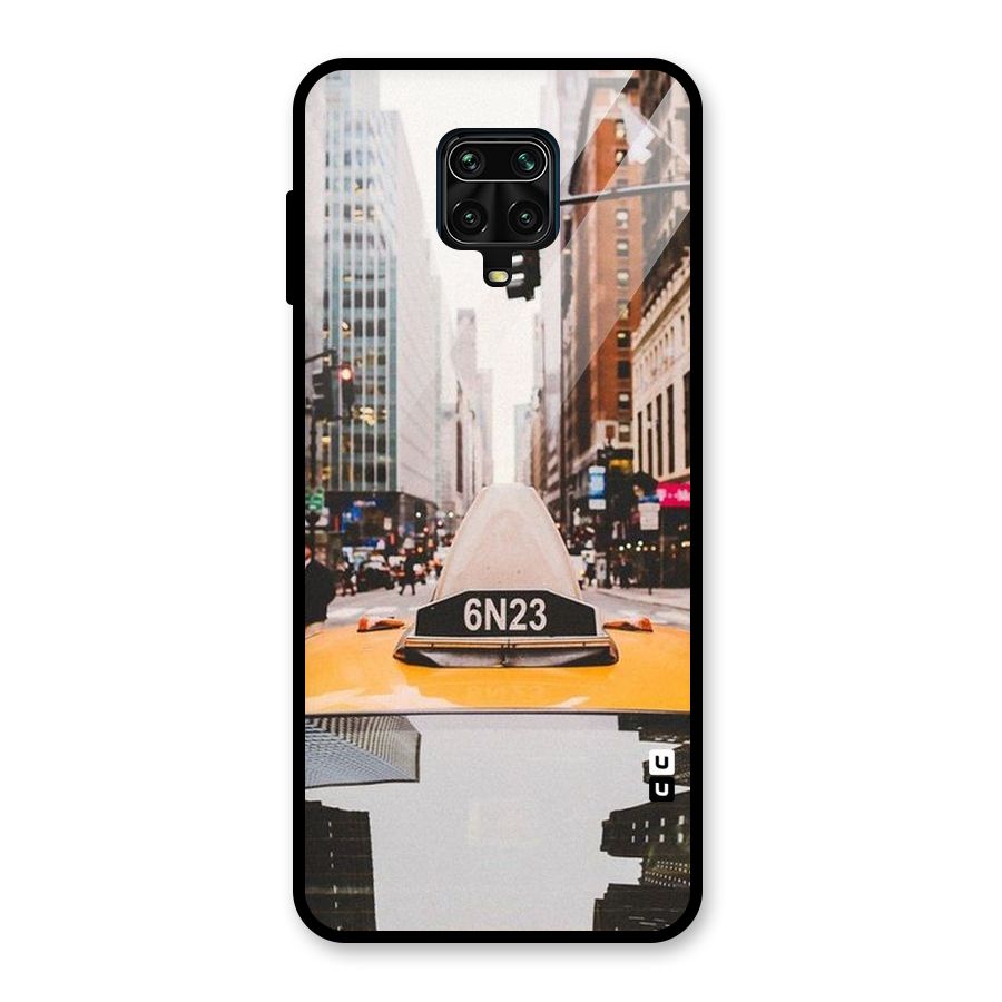 City Taxi Glass Back Case for Redmi Note 10 Lite