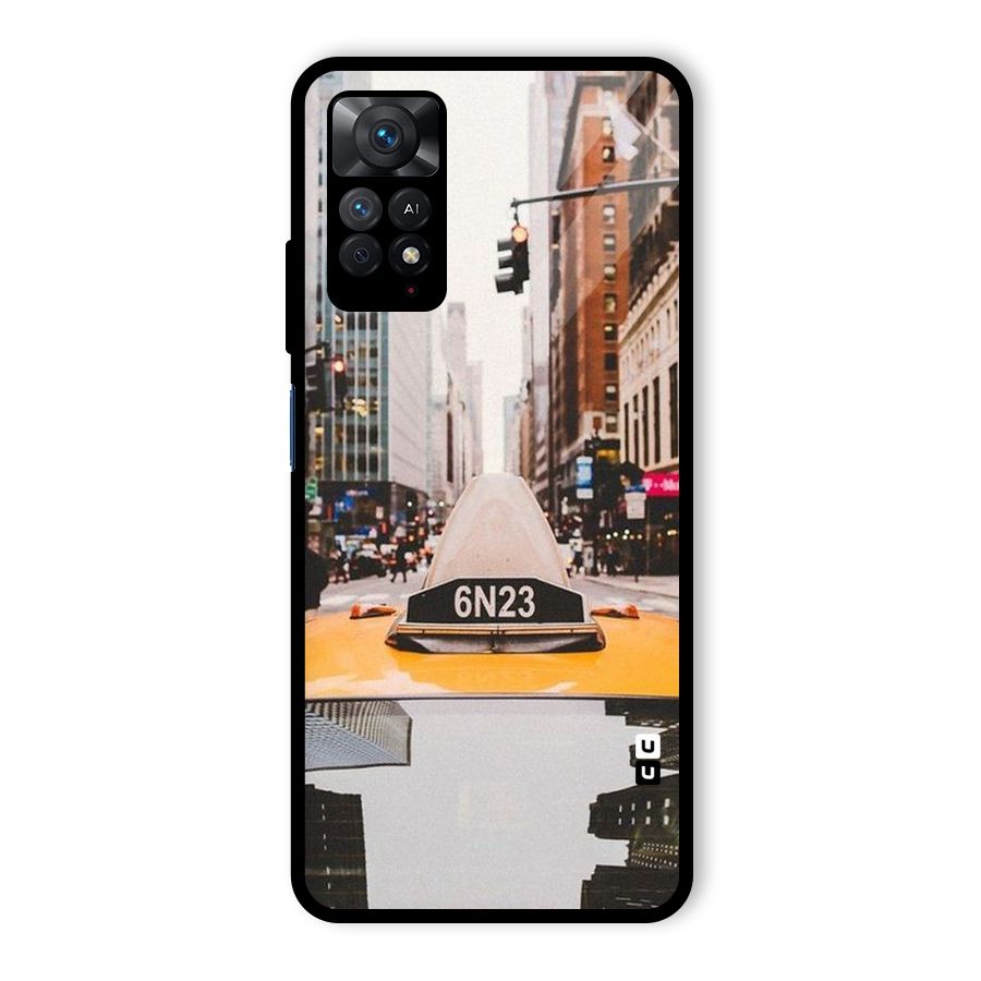 City Taxi Glass Back Case for Redmi Note 11 Pro Plus 5G