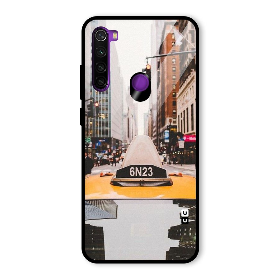 City Taxi Glass Back Case for Redmi Note 8