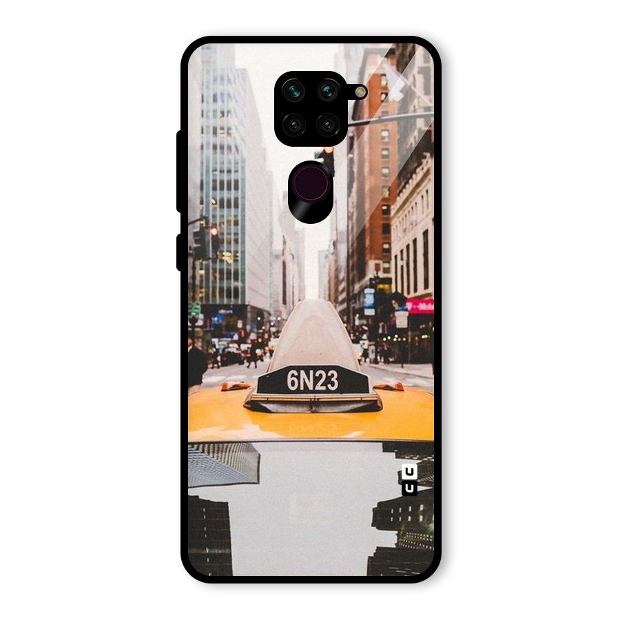 City Taxi Glass Back Case for Redmi Note 9