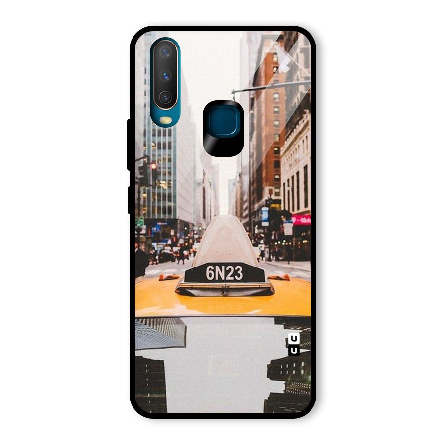 City Taxi Glass Back Case for Vivo U10