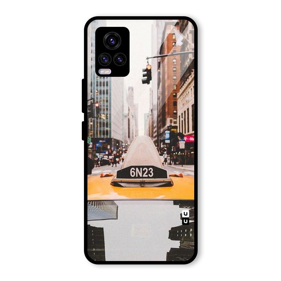 City Taxi Glass Back Case for Vivo V20