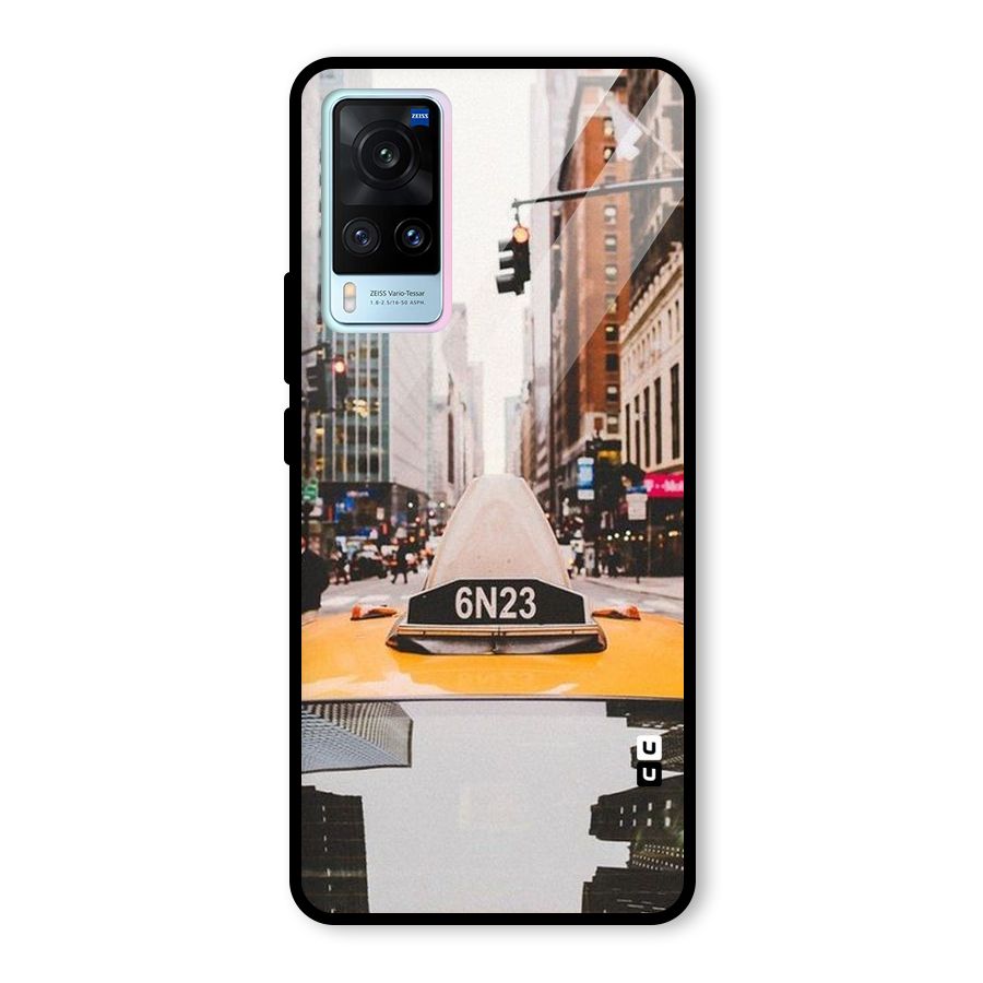 City Taxi Glass Back Case for Vivo X60