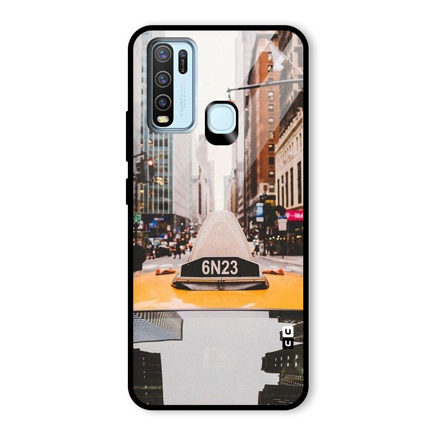 City Taxi Glass Back Case for Vivo Y50