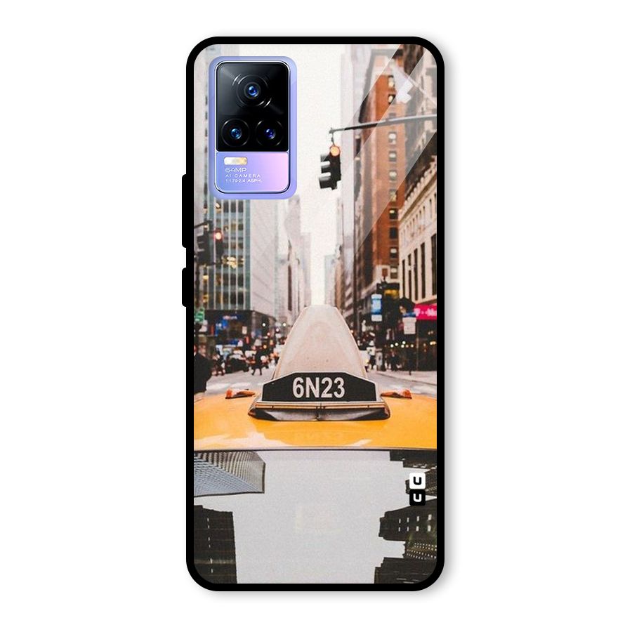 City Taxi Glass Back Case for Vivo Y73