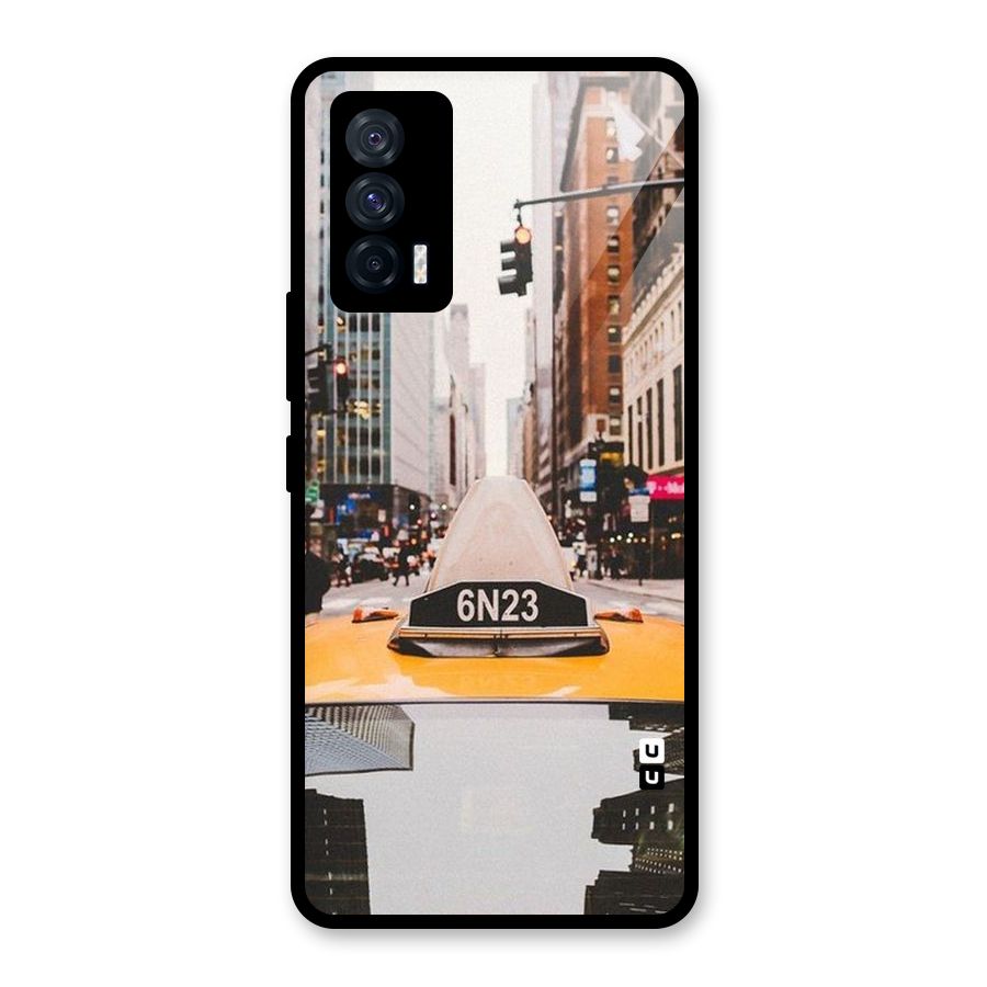 City Taxi Glass Back Case for Vivo iQOO 7 5G