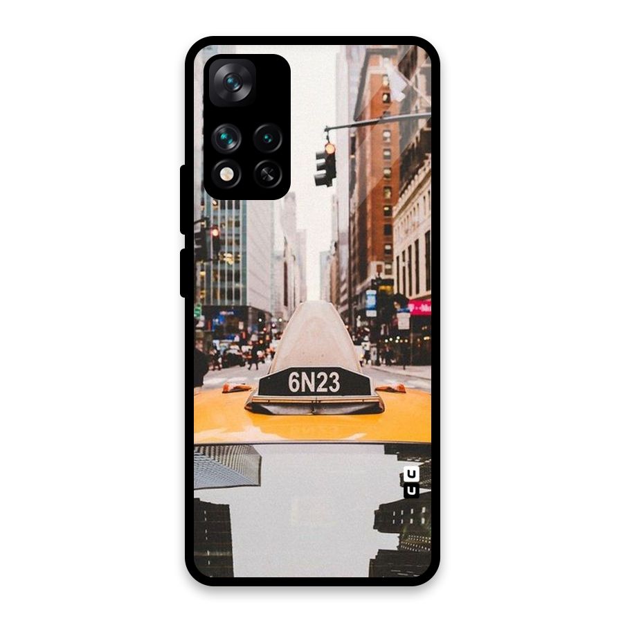 City Taxi Glass Back Case for Xiaomi 11i HyperCharge 5G