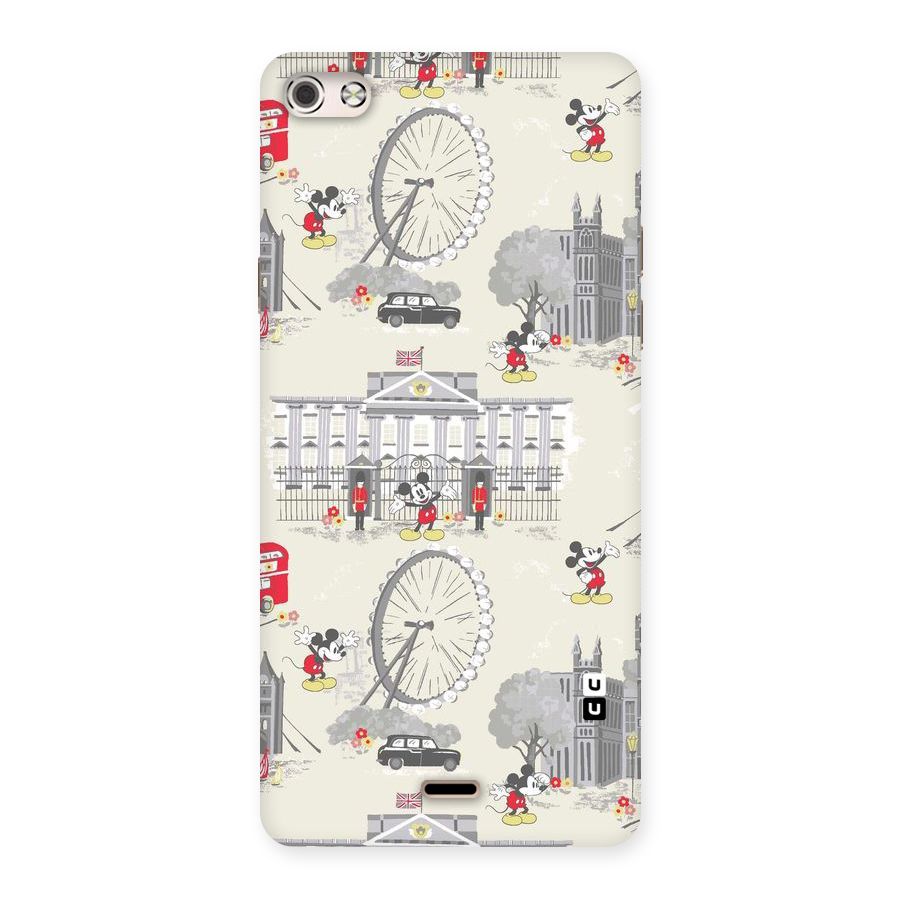 City Tour Pattern Back Case for Micromax Canvas Silver 5