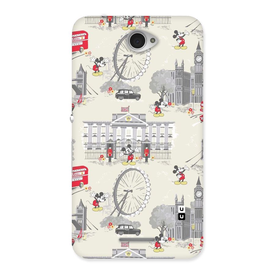 City Tour Pattern Back Case for Sony Xperia E4