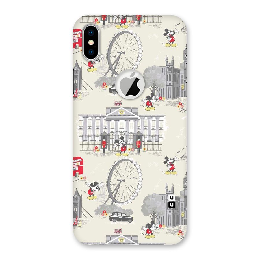 City Tour Pattern Back Case for iPhone X Logo Cut