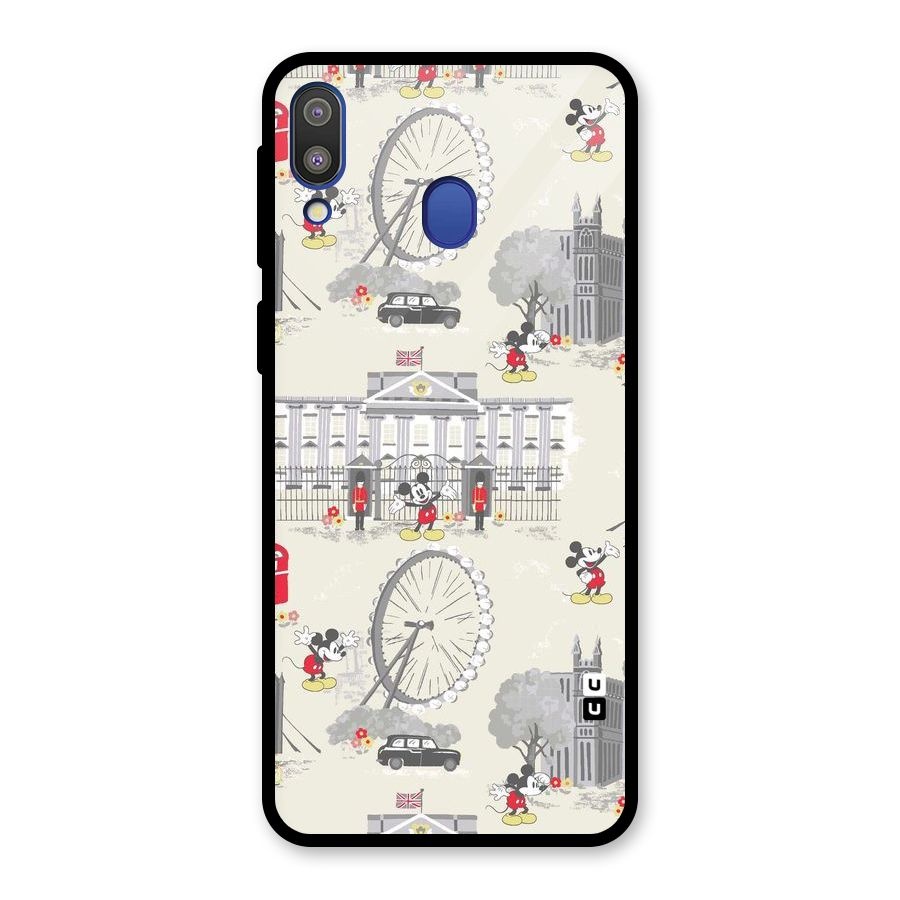 City Tour Pattern Glass Back Case for Galaxy M20