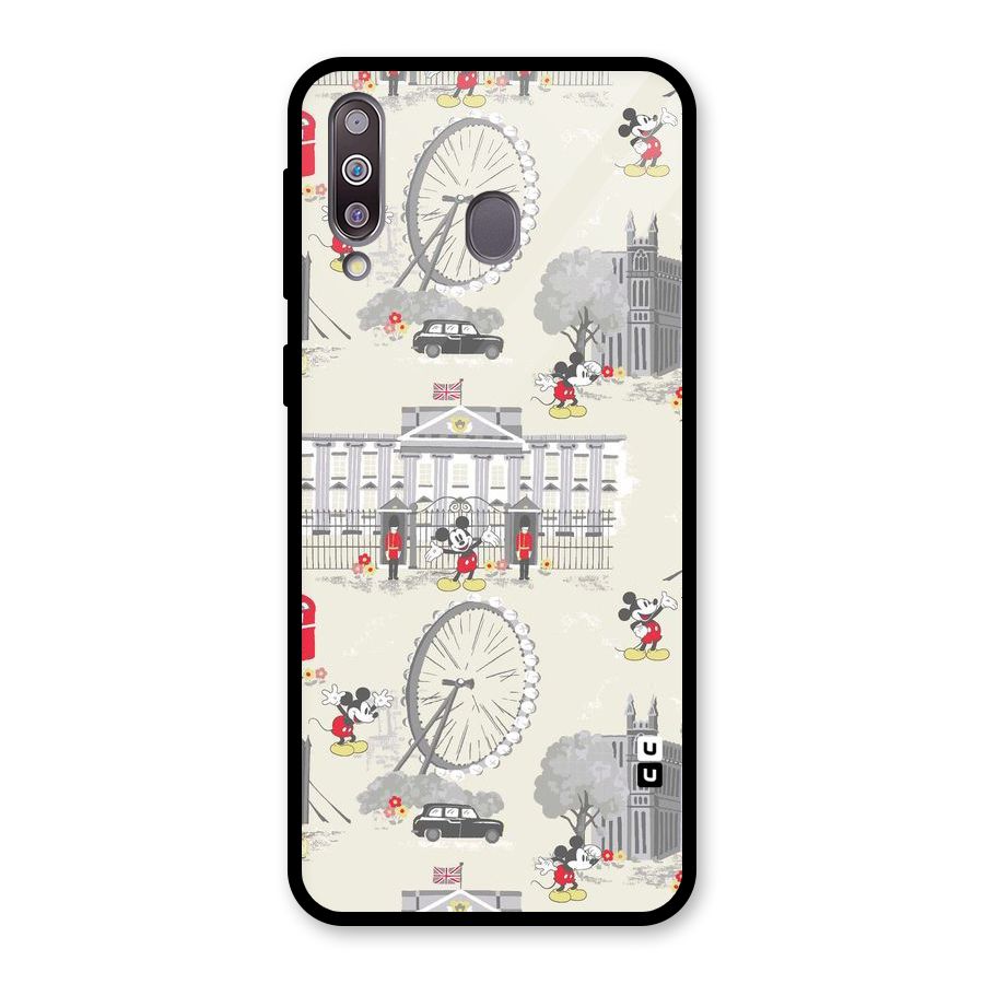City Tour Pattern Glass Back Case for Galaxy M30