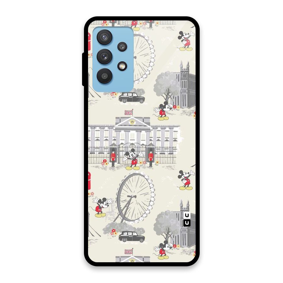 City Tour Pattern Glass Back Case for Galaxy M32 5G