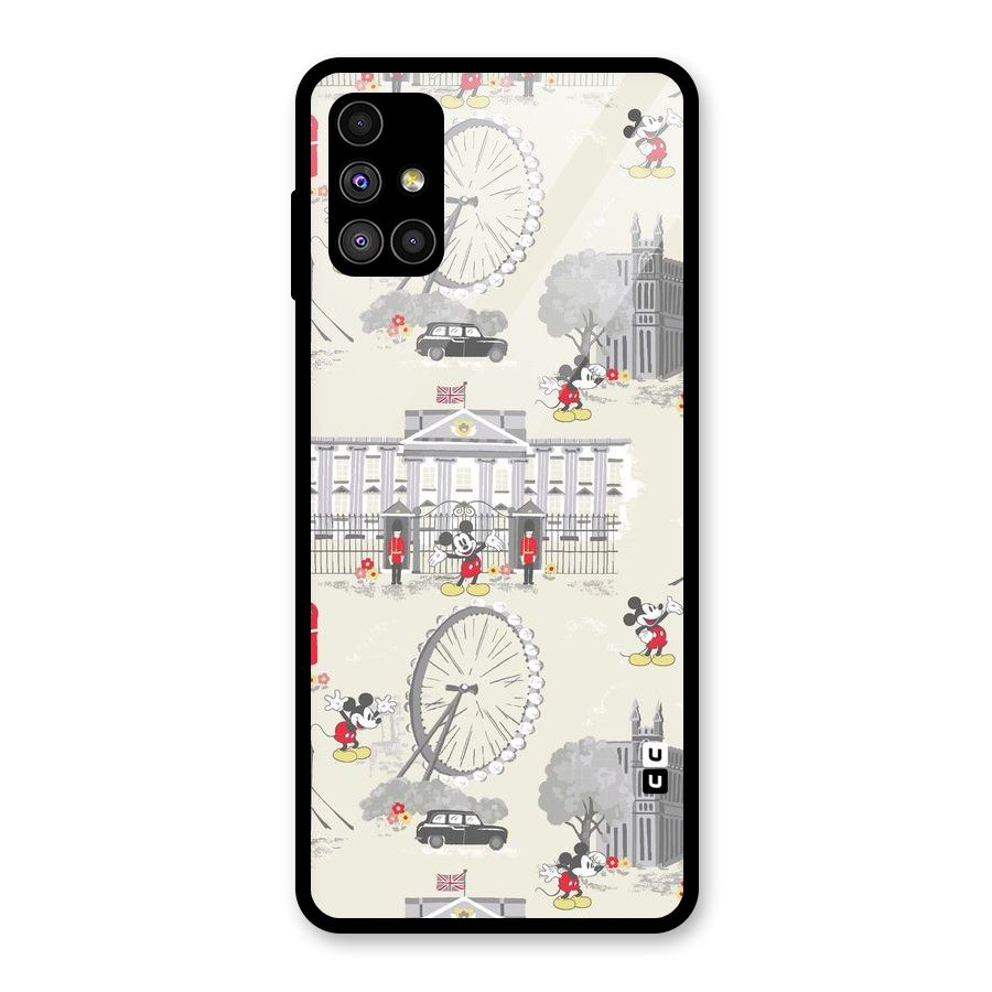 City Tour Pattern Glass Back Case for Galaxy M51
