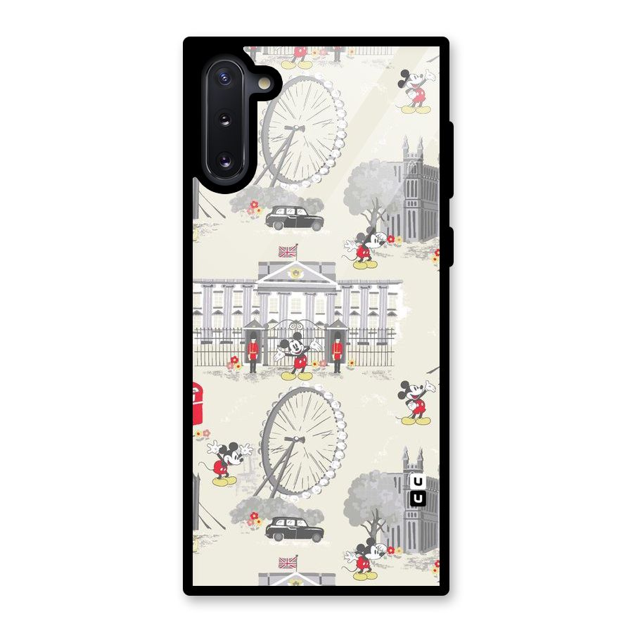 City Tour Pattern Glass Back Case for Galaxy Note 10
