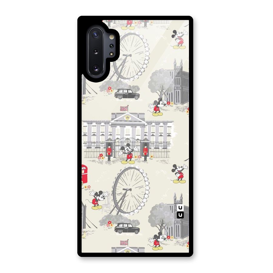City Tour Pattern Glass Back Case for Galaxy Note 10 Plus