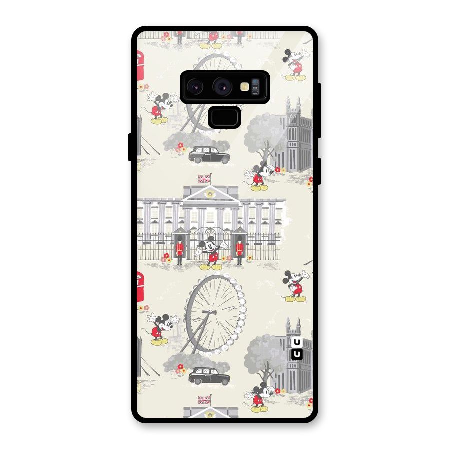City Tour Pattern Glass Back Case for Galaxy Note 9