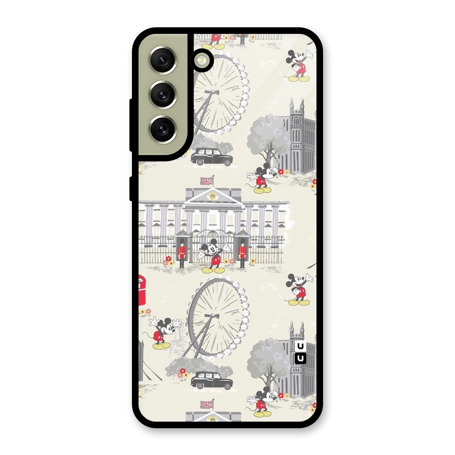 City Tour Pattern Glass Back Case for Galaxy S21 FE 5G