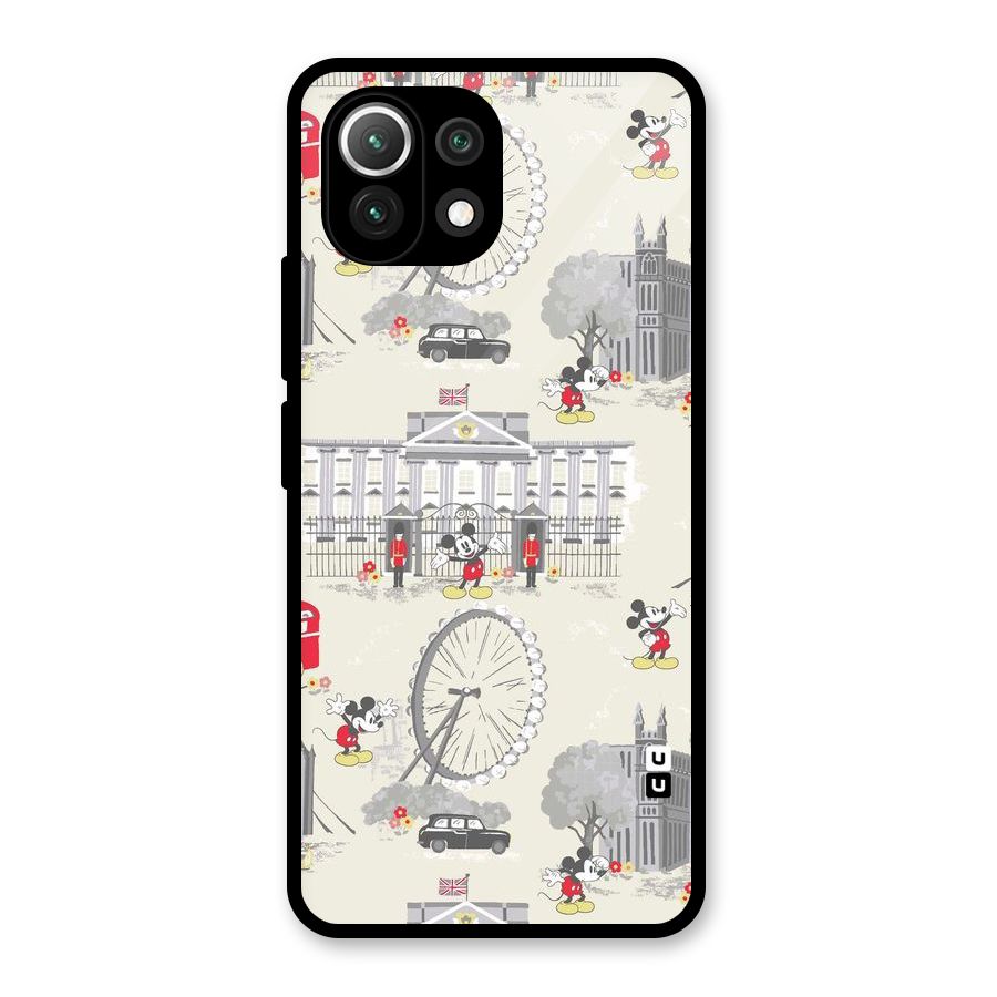 City Tour Pattern Glass Back Case for Mi 11 Lite NE 5G