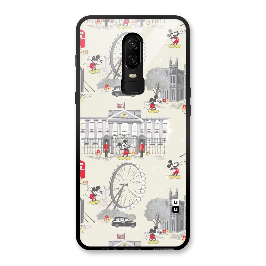 City Tour Pattern Glass Back Case for OnePlus 6