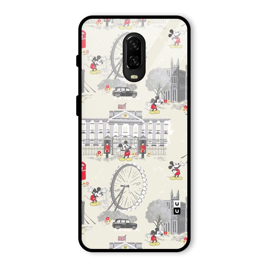 City Tour Pattern Glass Back Case for OnePlus 6T