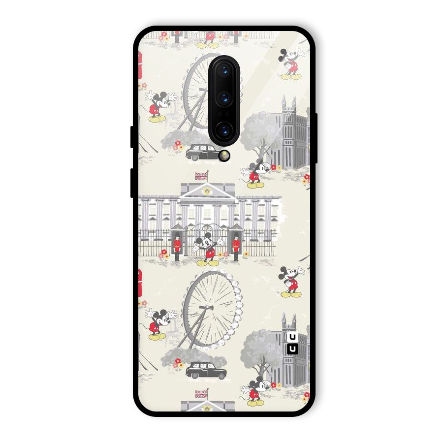 City Tour Pattern Glass Back Case for OnePlus 7 Pro