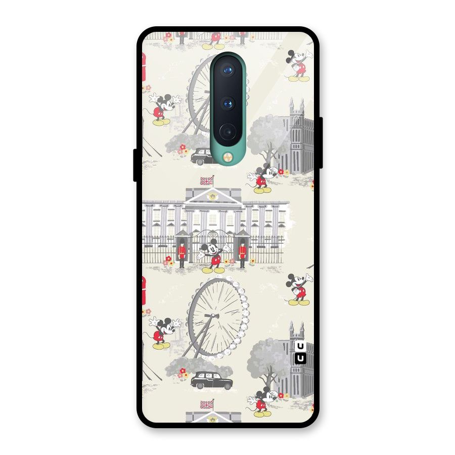 City Tour Pattern Glass Back Case for OnePlus 8