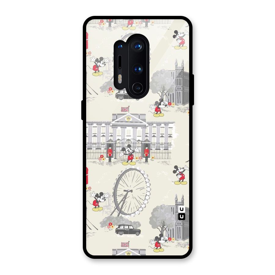 City Tour Pattern Glass Back Case for OnePlus 8 Pro