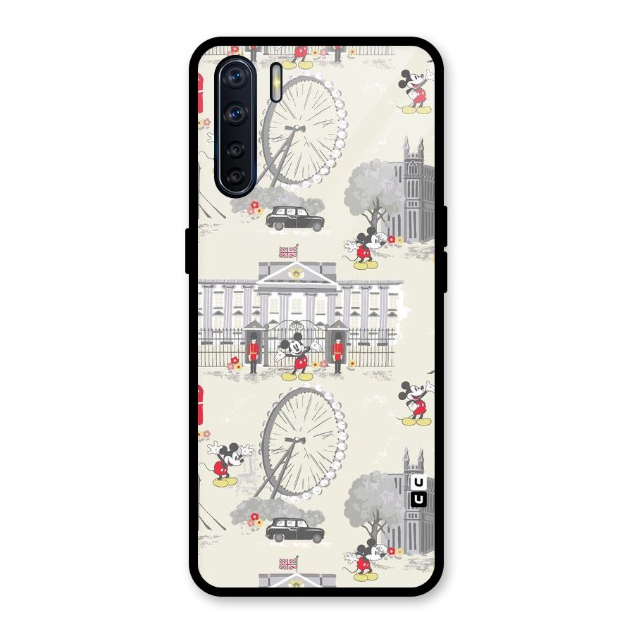 City Tour Pattern Glass Back Case for Oppo F15