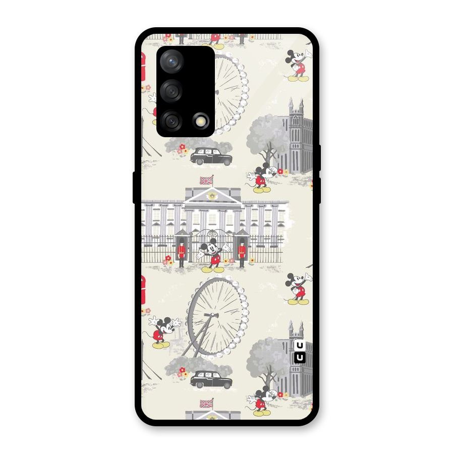 City Tour Pattern Glass Back Case for Oppo F19