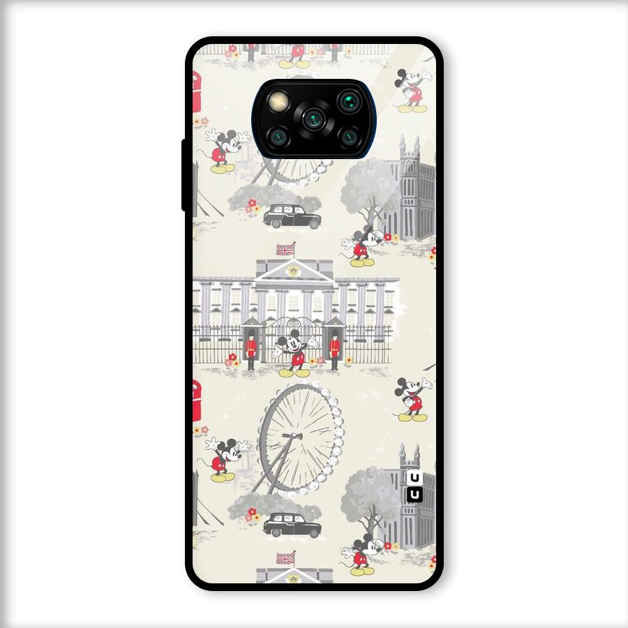 City Tour Pattern Glass Back Case for Poco X3
