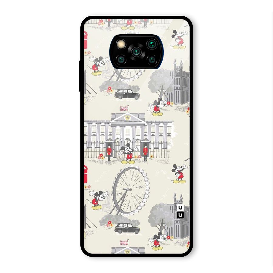 City Tour Pattern Glass Back Case for Poco X3 Pro