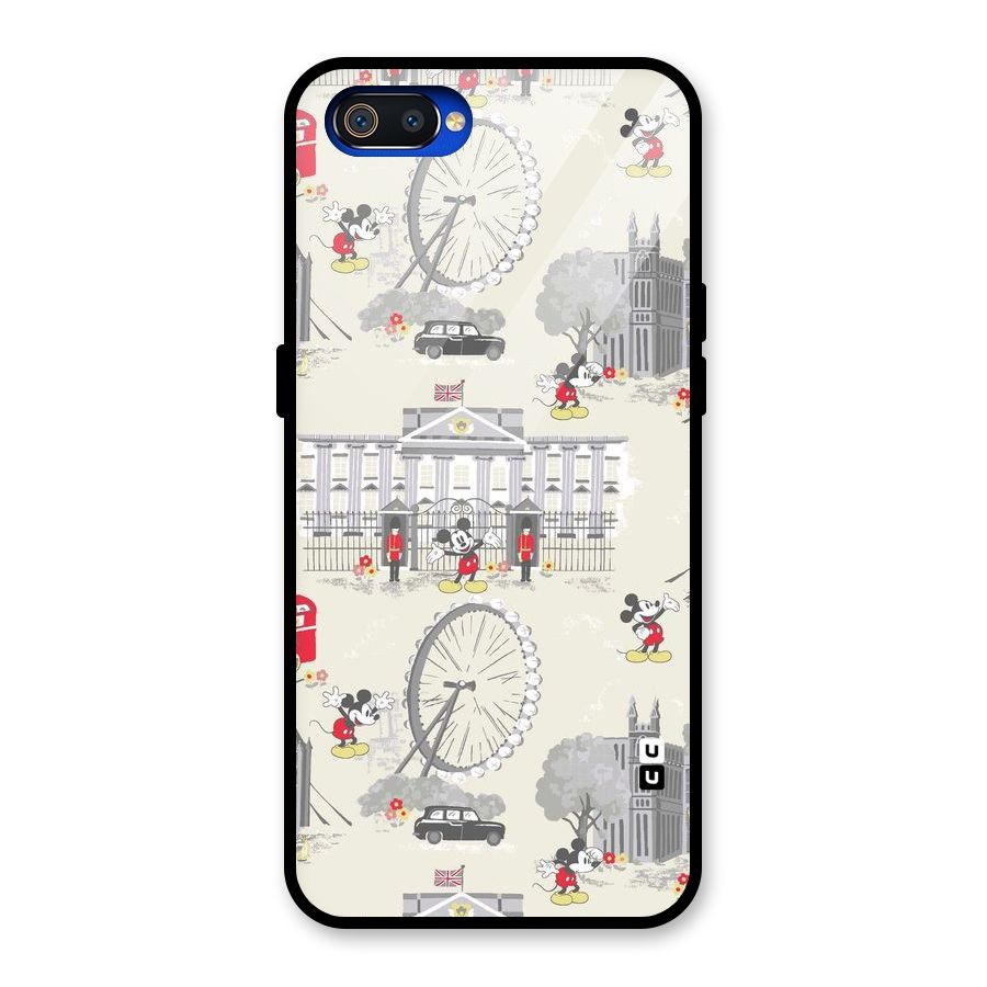 City Tour Pattern Glass Back Case for Realme C2