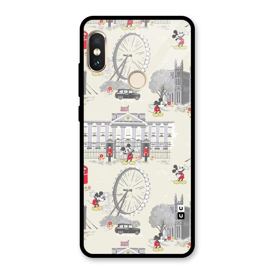 City Tour Pattern Glass Back Case for Redmi Note 5 Pro