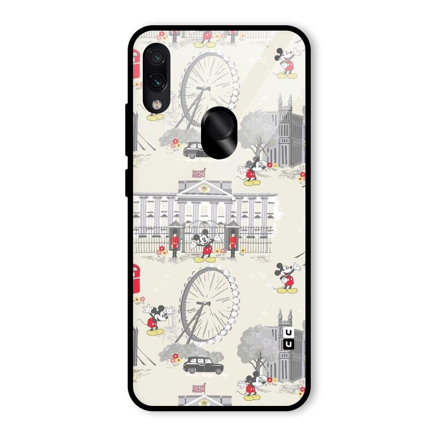 City Tour Pattern Glass Back Case for Redmi Note 7 Pro