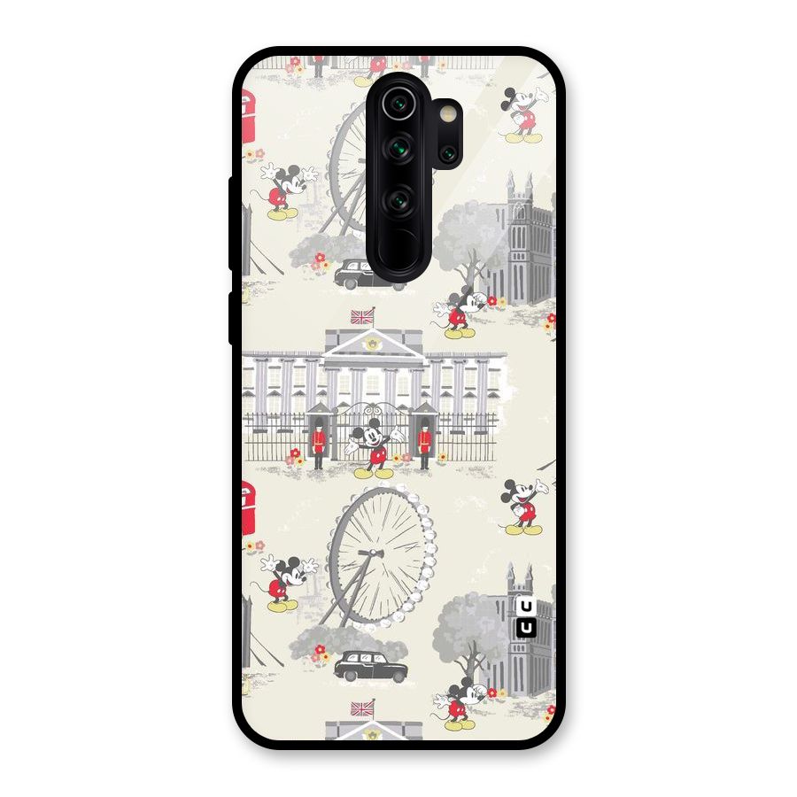 City Tour Pattern Glass Back Case for Redmi Note 8 Pro