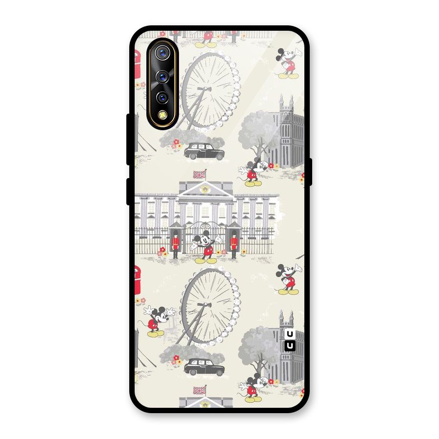 City Tour Pattern Glass Back Case for Vivo S1