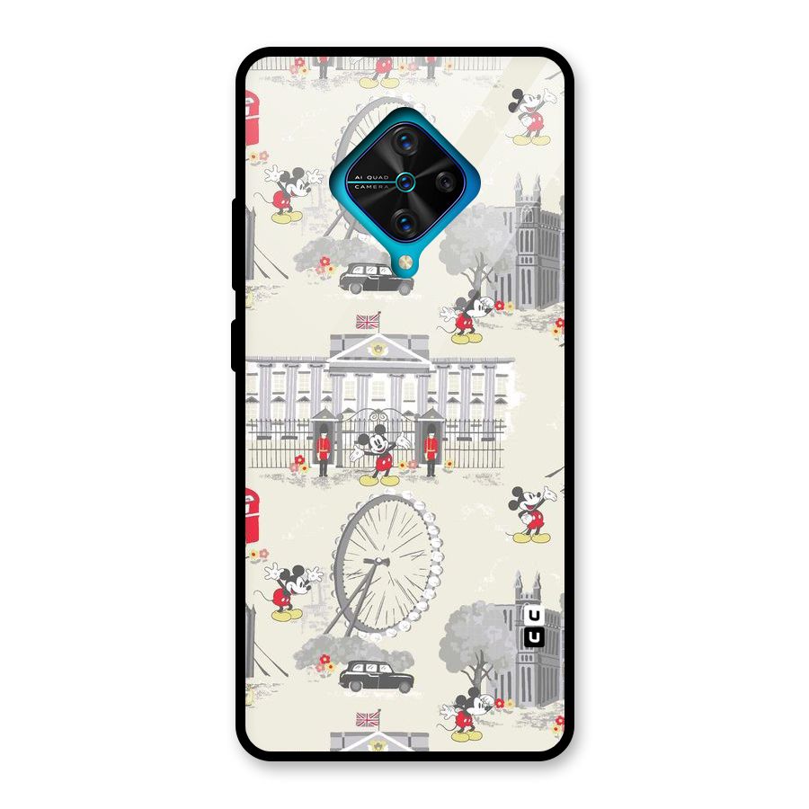 City Tour Pattern Glass Back Case for Vivo S1 Pro