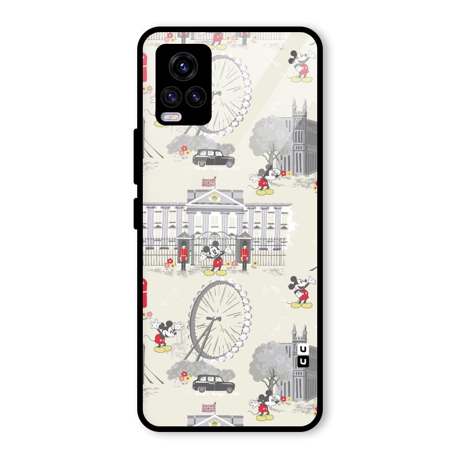 City Tour Pattern Glass Back Case for Vivo V20